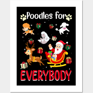 Poodles For Everybody Christmas For Dog Lover Posters and Art